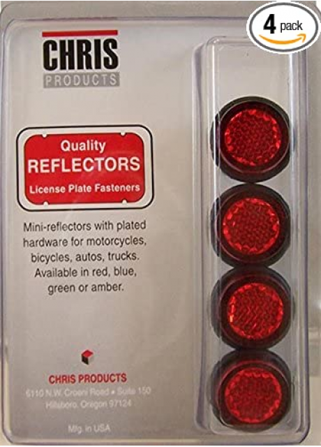 Red Reflective License Plate Bolts