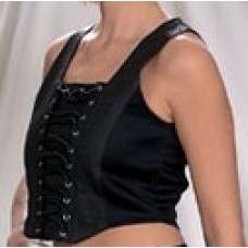 Leather Halter Top with Laces