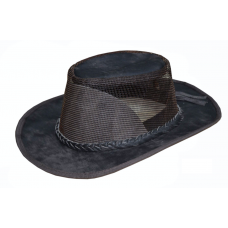 Brown Leather Outback Hat