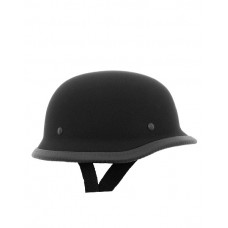 German Style Half Helmet Flat Black