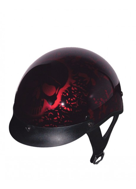 Boneyard Gloss Red Half Helmet