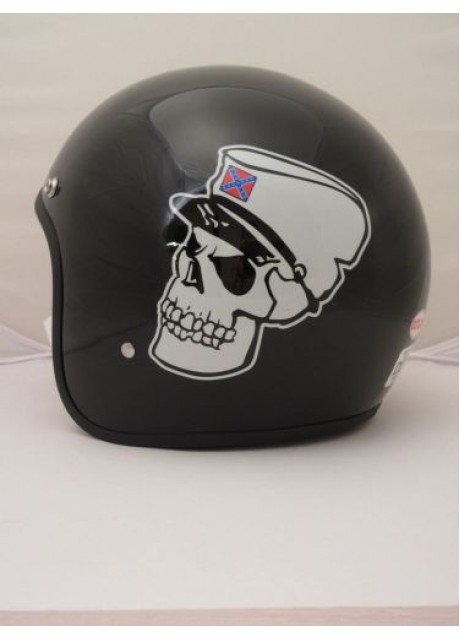 Dixie Skulls DOT Open-Face Helmet