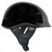 Outlaw T-72 Gloss Black DOT Half Helmet with Dual Visor
