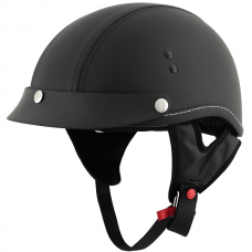 Outlaw T-70 Leather DOT Half Helmet