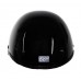 Vega Gloss Black DOT Half Helmet with Retractable Shield