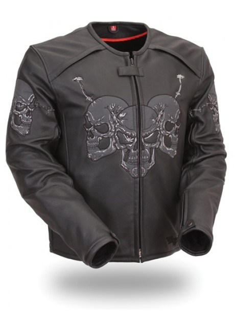 Skulls Leather Jacket