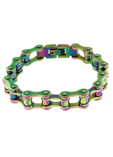Colorful Bike Chain Bracelet          