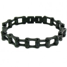 Black Bike Chain Bracelet          