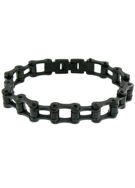 Black Bike Chain Bracelet          